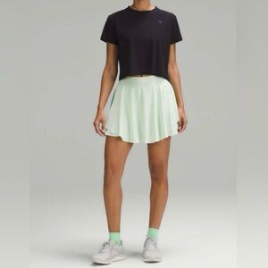 Lululemon Court Rival High-Rise Skirt Long Sz 2 Kohlrabi Green Tennis Skort